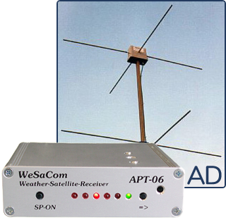 WeSaCom-B AD System bestehend aus Empfänger APT-06AD und der Antenne KX-137